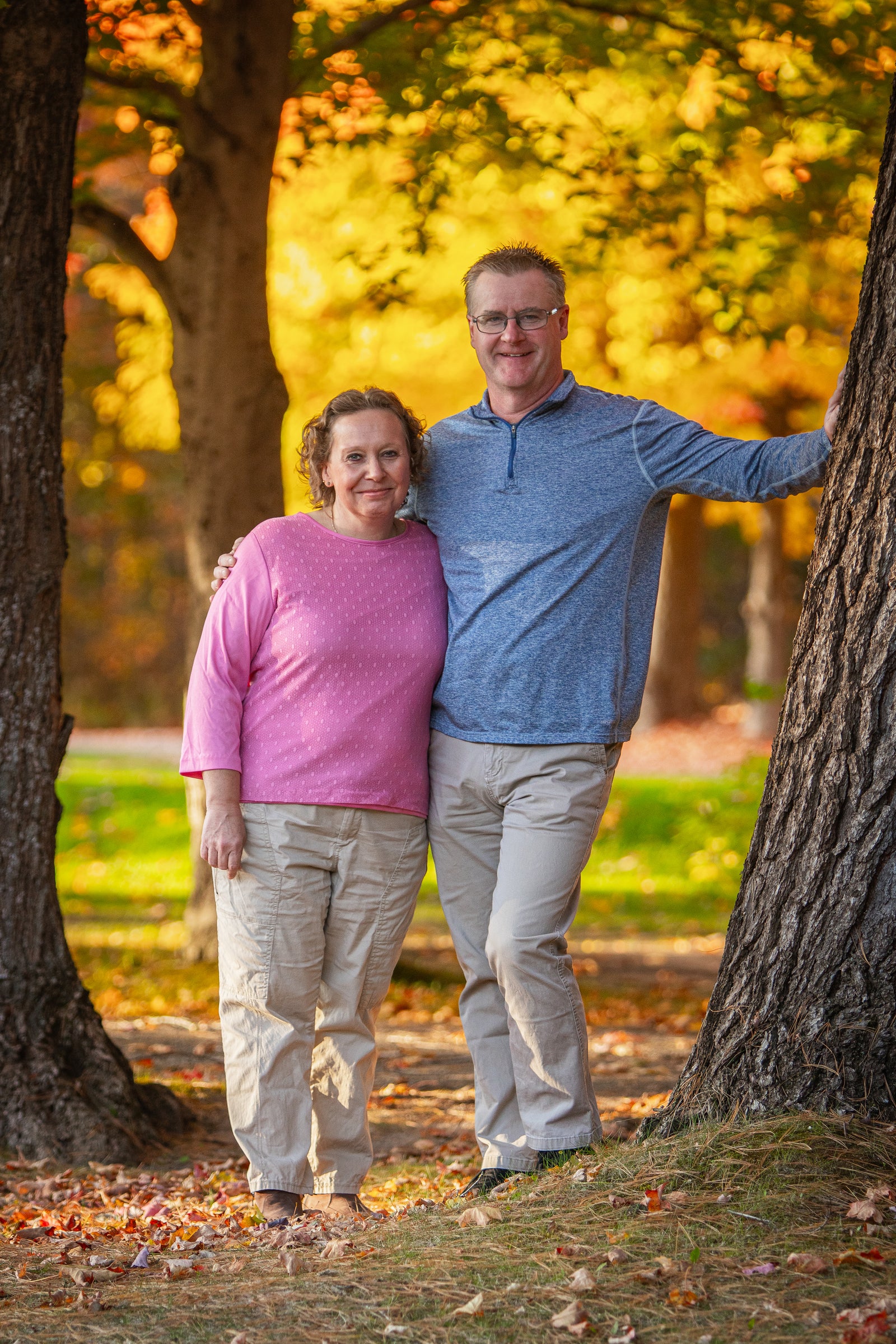 Fall Foliage Couple Portrait