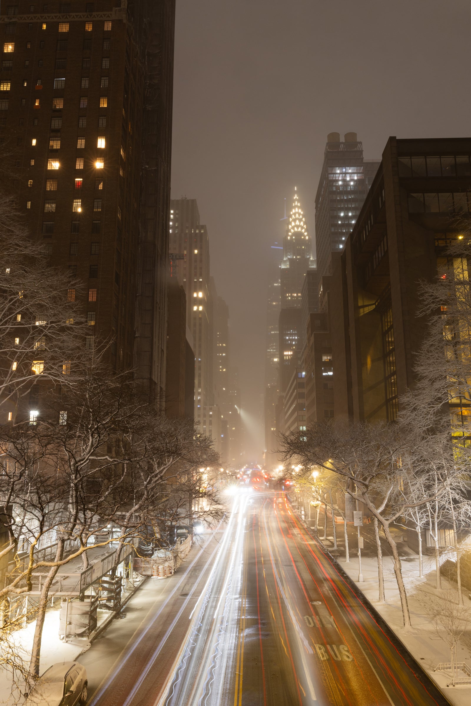 42nd Street Chrysler Long Exposure Light Trails